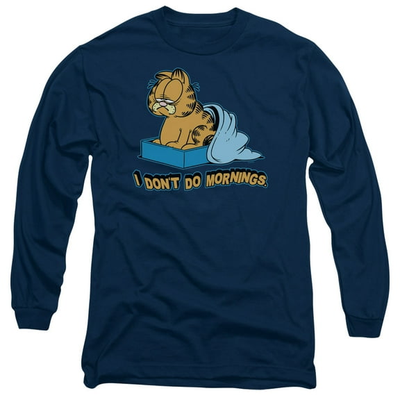 Garfield - I Dont Do Mornings - Long Sleeve Shirt - X-Large