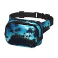 thumbnail image 2 of Balery Hawaiian Beach Pirate Moon Mochila Cinturón para Mujeres y Hombres, Bolsa de Cintura Impermeable de Doble Capa con Correa, 2 of 9