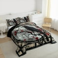 thumbnail image 4 of Manfei Halloween Crow Child Bedding Comforter Set, Vintage Cherry Blossoms Twin Comforter Sets, Mystic Galaxy Moon Reversible Bedding Set, Lightweight Room Decor, 2-Piece, 4 of 9