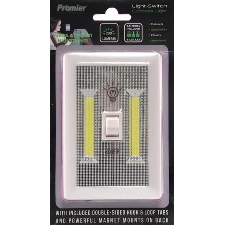 LitezAll Light Switch, 200 Lumen, White/Yellow/Multi-color, AAA Batteries Included 0.2 lbs