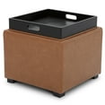 thumbnail image 5 of CHITA Storage Stool Ottoman, Foot Rest Stool Seat, Faux Leather, Saddle Brown, 5 of 9