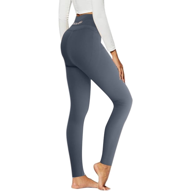 Gibobby Leggings cálidos para mujeres Leggings de moda para mujer, además de terciopelo y engrosamiento para uso exterior, Leggings ajustados de levantamiento de glúteos(Gris oscuro,XG)