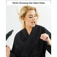 thumbnail image 4 of 4 Pzas Bata de Cliente de Salón Salón de Peluquería Barbero Cape Batas Capas Corte de Cabello Cape Batas de Salón Kimono con Cinturón de Cintura Ajustable con Lazo para Cubierta de Delantal de Salón, 4 of 7