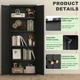 thumbnail image 3 of 5-Tier Metal Kitchen Pantry Storage Cabinets with 2 Doors and 4 Adjustable Shelves,71" Black Food Cupboard for Kitchen,Dining Room, 3 of 7