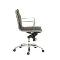 thumbnail image 5 of HomeRoots 370533 Brown Low Back Office Chair with Chromed Steel Base, 27.01 x 25.04 x 38 in., 5 of 6