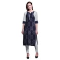 thumbnail image 1 of Bimba Robe Kurti Longue en Coton Imprimé, Tunique Droite, Robes pour Femmes, Haut Indien - Très Petit, 1 of 6