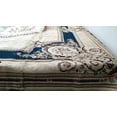 thumbnail image 6 of DaDa Bedding Royal Navy Blue Victorian Chenille Floral Medallion Tapestry Bedspread - Twin/Full 3-Pieces Set, 6 of 10