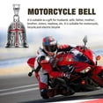 thumbnail image 6 of 1pc Retro Punk Style Guardian Bell Motorcycle Accessory - Angel Wing & Cross Lucky Bell for Riders, Metal Pendant Protector Charm, 6 of 6