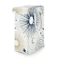 Sweet Jojo Designs Celestial Blue Gold and Grey Foldable Laundry Hamper with Handles