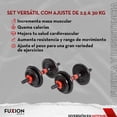 thumbnail image 4 of Set de Mancuernas Ajustables X Rush 30 kg con Discos de Acero Antideslizante Negro X-RUSH FS-SDM30K-01, 4 of 10