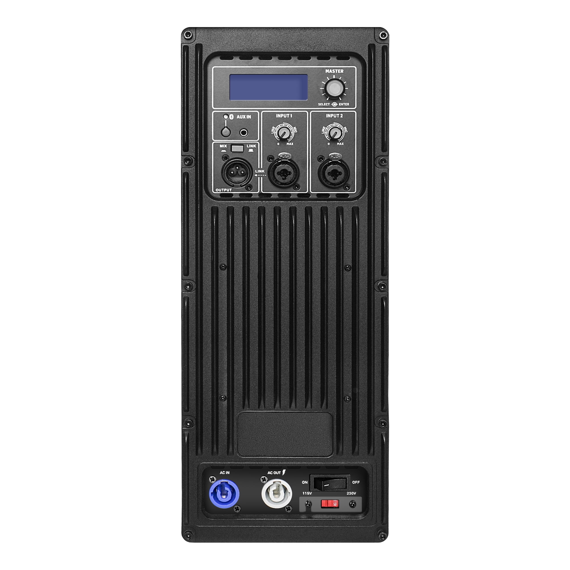 Sound Town Oberon Series 12" 1200W Powered PA/DJ Speaker with 2-Channel Mixer and Onboard DSP, TWS Bluetooth, Plywood, Black (OBERON-112PW)