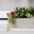 thumbnail image 2 of Rectangular Artificial Succulent Arrangement, Natural Planter, 2 of 5