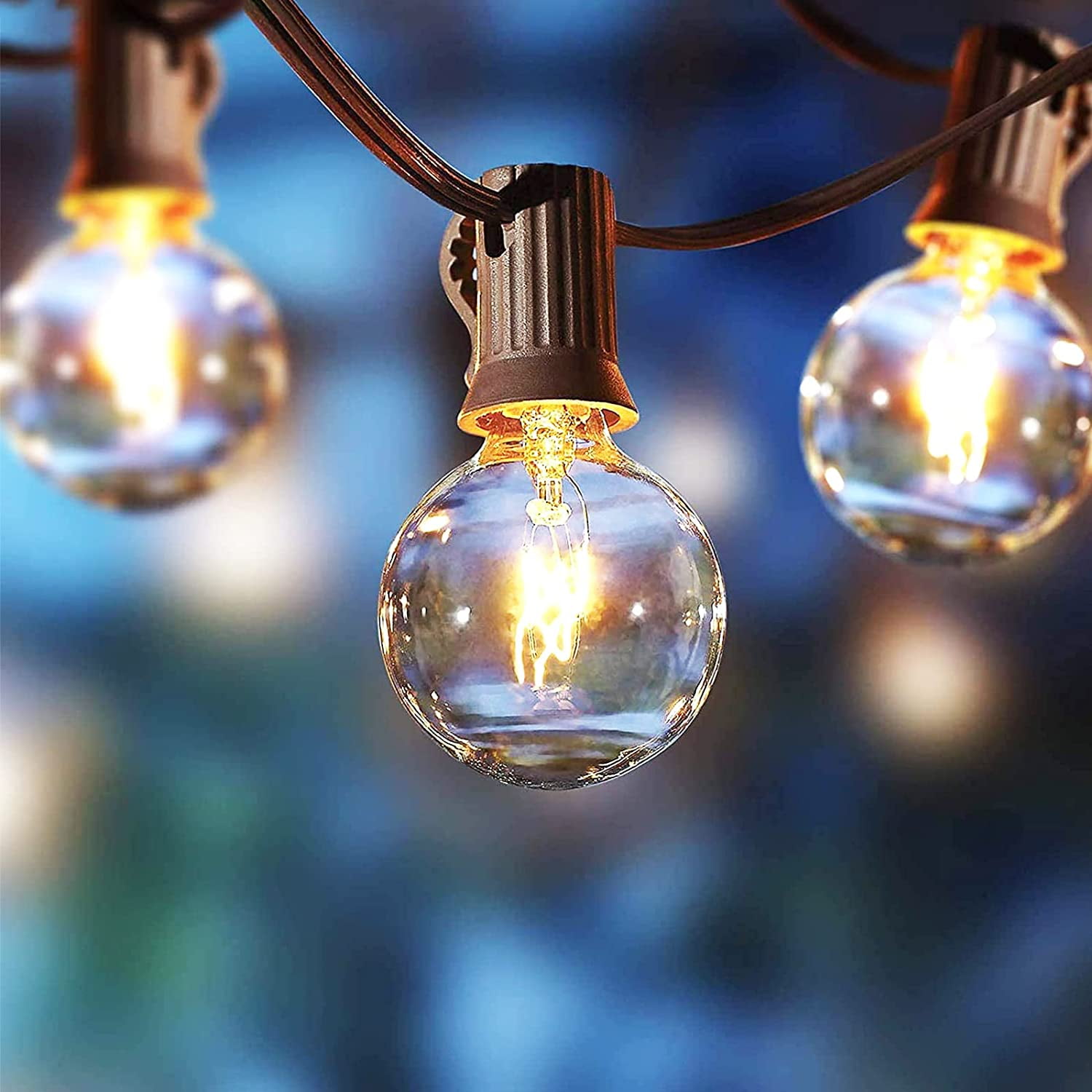 Better Homes & Gardens 20-Count Clear Glass Globe G40 Bulbs Outdoor String Lights