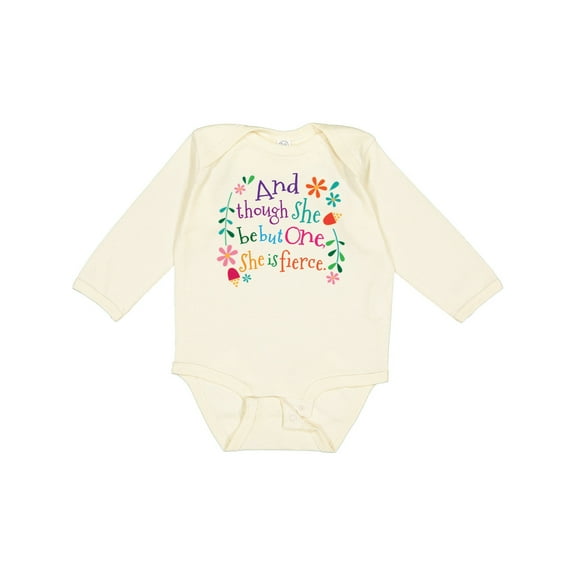 Inktastic 1st Birthday 1 Year Old Girl She is Fierce Girls Long Sleeve Baby Bodysuit