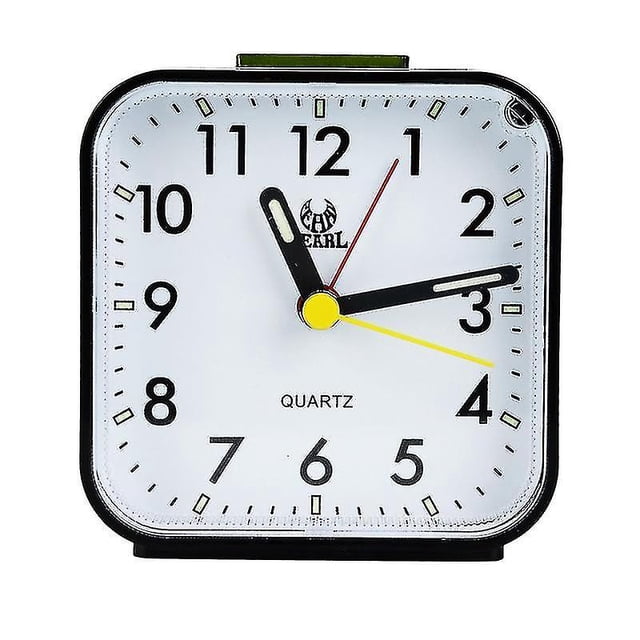 Silent Analog Alarm Clock Non Ticking, Gentle Wake, Beep Sounds, Increasing Volume, Battery Operated Snooze