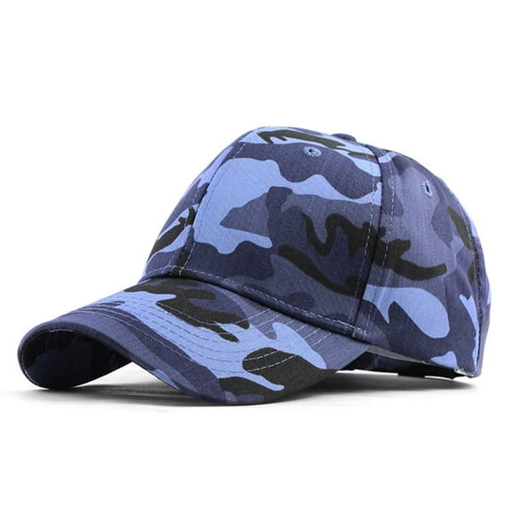 Bxsruta Unisex Winter Camouflage Baseball Cap Adjustable Outdoor Sun Protection Hat for Men Women