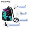 thumbnail image 3 of Vsdgher Rex Dinosaur With Sunglasses Print Canvas Backpack Travel Rucksack Unisex Knapsack 15.7/17.7Inch Laptop Backpack for Work,College-Small, 3 of 5