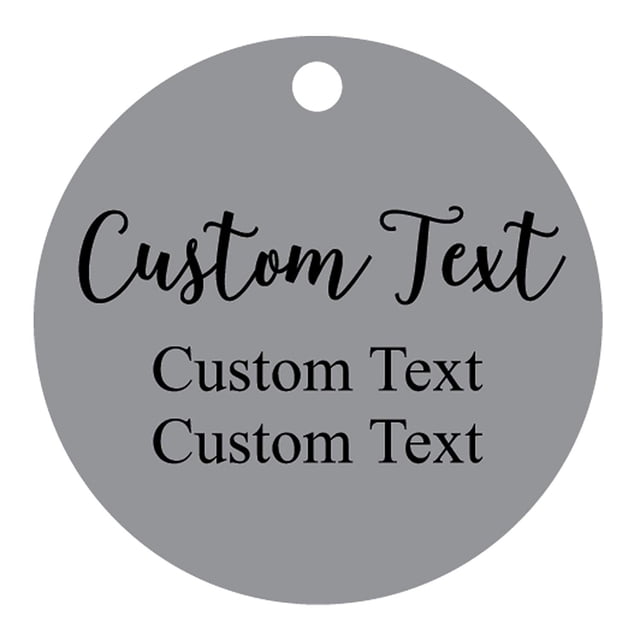 100 PCS Custom Made Any Text Hang Tags Round Shape Personalized Wedding Favor Gift Tags