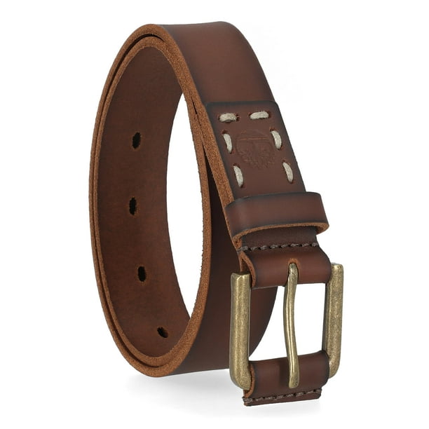 Cinturón Timberland para niños, piel marrón, talla pequeña, 22-24 pulgadas