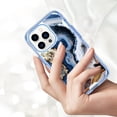 thumbnail image 3 of Compatible with iPhone 13 Pro Max Marble Case Glitter Marble Pattern Case Fashion Luxury 3 in 1 Shockproof Protective Cover for iPhone 13 Pro Max (6.7 inch) Women and Girls, 3 of 14