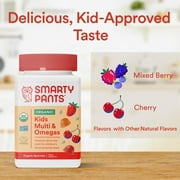 SmartyPants Organic Kids Multivitamin Probiotic Gummies, 120 Ct (2-Pack)