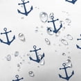 thumbnail image 5 of Nautical Anchor Shower Curtain for Bathroom, Navy Blue White Beach Coastal Beachy Fabric Shower Curtains Set Decorative, Ocean Men Boys Kids Restroom Decor Accessories Hooks Included 72x72 Inch, 5 of 6