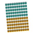 thumbnail image 2 of 100 anillos reutilizables de aluminio 2023 para patas de paloma, numerados y de identificación. naranja y verde, 2 of 7