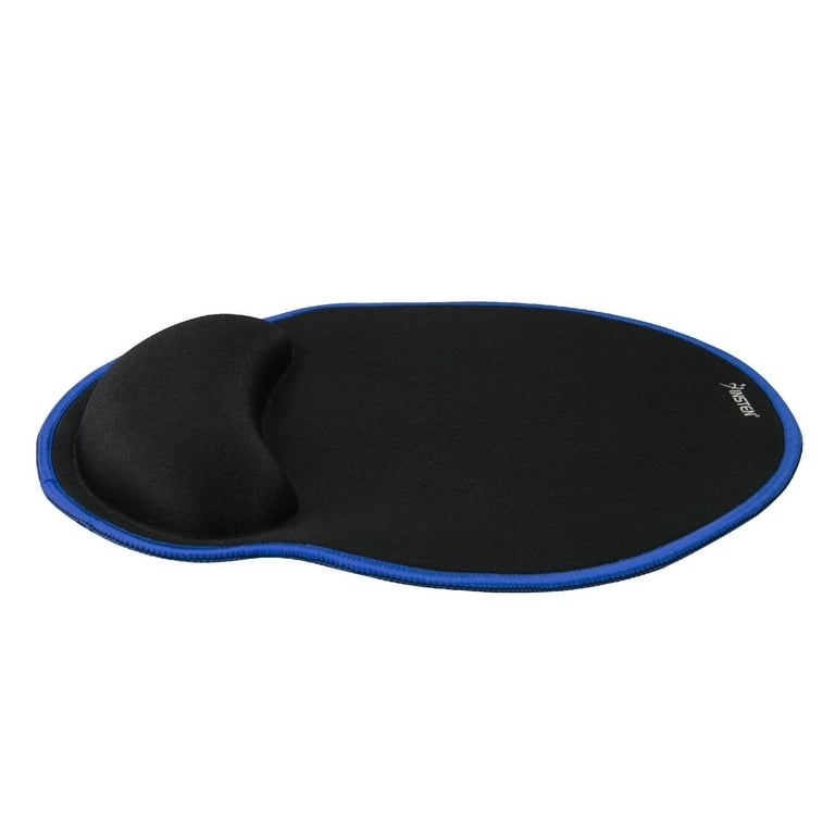 Insten Mouse Pad With Wrist Support Rest, Stitched Edge Mat