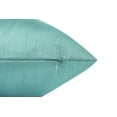 thumbnail image 2 of Pack of 2 Solid Faux Silk Square Decorative Pillow Covers/Shams with Zipper Closure - (24"x24", Lagoon), 2 of 2