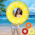 thumbnail image 3 of Flotadores inflables para piscina de frutas, tubos de natación, anillos, tubos inflables, juguetes acuáticos divertidos para adultos, suministros para fiestas en la playa, 3 uds., 3 of 5