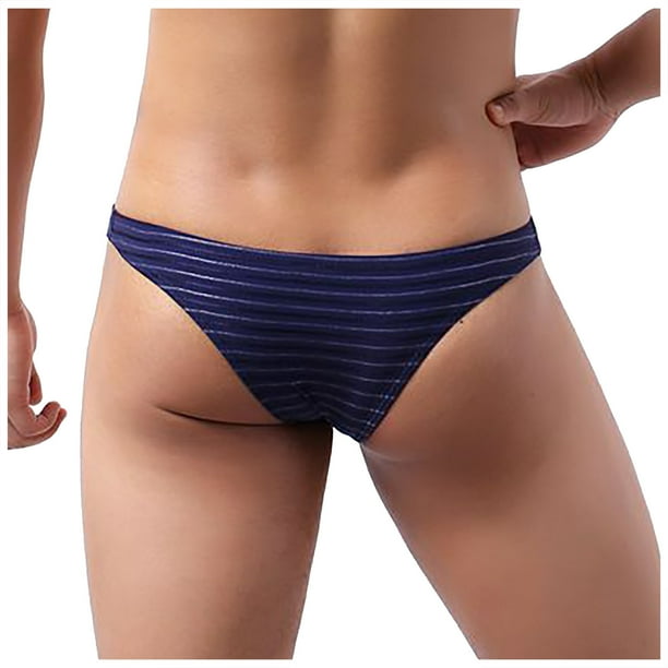 Ropa Interior Para Hombre Tangas Sin Costura Calzoncillos Bikini Media Cadera Cintura Baja Bragas A Rayas de Color 6Pc Odeerbi ODB143185 Walmart en linea