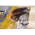 thumbnail image 2 of Brown Bear Resting on a Log Rugs, Modern Rug, Bear Rug, Animal Rugs, Round Rug, Personalized Rug, Office Rug, Soft Rug, Dining Room Rug, 5.2'x7.5' - 160x230 cm, 2 of 8