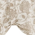 thumbnail image 4 of Curtainking Farmhouse Valance 20 inch Taupe on Beige Rustic Floral Light Filtering Curtain Semi-Sheer Tie Up Valance for Kitchen Bathroom Rod Pocket 1 Panel, 4 of 5