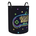 thumbnail image 2 of XMXT Collapsible Laundry Basket, Neon Game Illustration Polyester Waterproof Laundry Hampers Dirty Clothes Hamper, 40L, 2 of 8