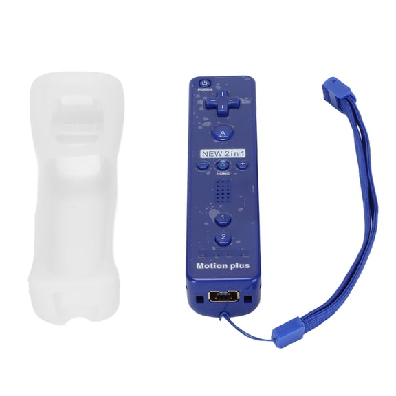Mando a distancia con función de vibración y sonido para consola de juegos, accesorios con Motion Plus para Wii U, color azul oscuro