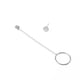 thumbnail image 5 of Cuelga Aretes Geométrico Circular Perfecl Cadena Larga Metal Gota Plata, 5 of 6