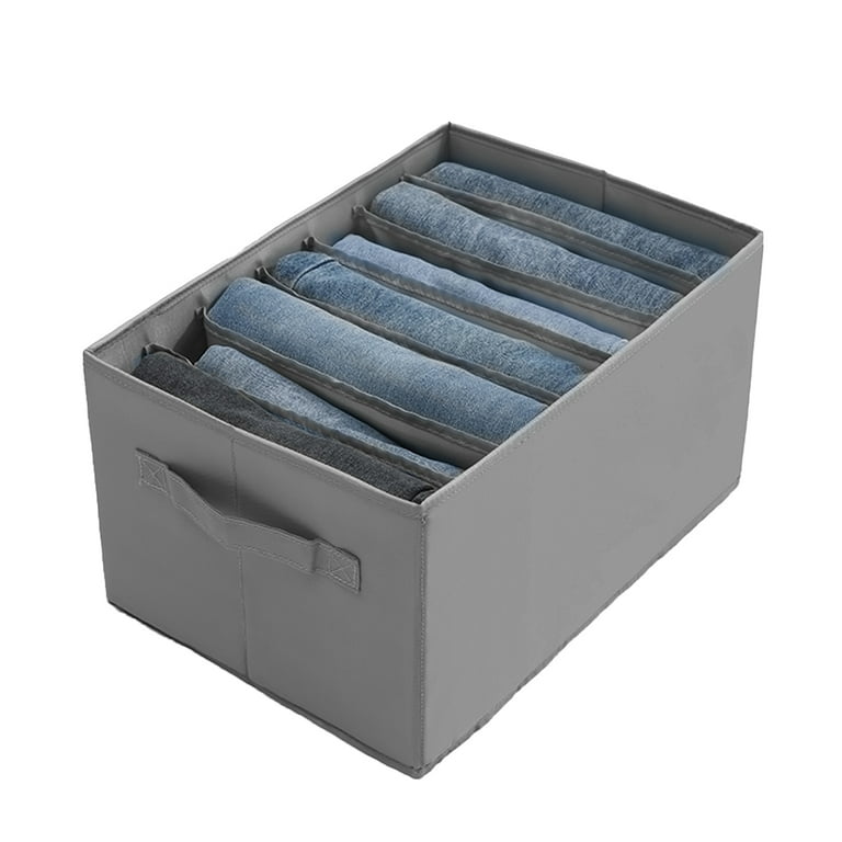 Honrane Storage Box Compartment Reusable Oxford Cloth Foldable Jeans  Sweaters Clothes Organizer Household Supplies