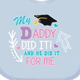 thumbnail image 4 of Inktastic My Daddy Did It and He Did It for Me with Graduation Cap Girls Baby Bib, 4 of 4