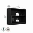 thumbnail image 3 of Bush Furniture Universal 2 Shelf Bookcase in Classic Black, 3 of 7