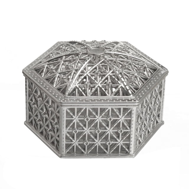Plastic Hexagonal Square Gift Box Wedding Favor Case Exquisite Appearance Large Capacity Smooth Lovely Candy Boxes for Chocolate Silver Hexagon