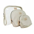 thumbnail image 5 of Impressions Vanity Havana Arch 3 Pcs Travel Makeup Bag Set, Cosmetic Pouches for Women (Beige), 5 of 5