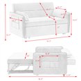 thumbnail image 5 of Aukfa Loveseat Sleeper Sofa- Pull Out Bed- Twin Size- 54" Wide- Velvet- Gray, 5 of 9