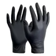 thumbnail image 1 of Guantes descartables Ambiderm Plus negro color negro talle M de látex con polvo x 100 unidades, 1 of 7