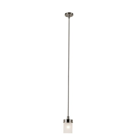 

Mini Pendants 1 Light Fixture With Brushed Nickel Finish Steel Glass Medium 5 60 Watts