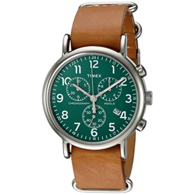 timex weekender chrono green