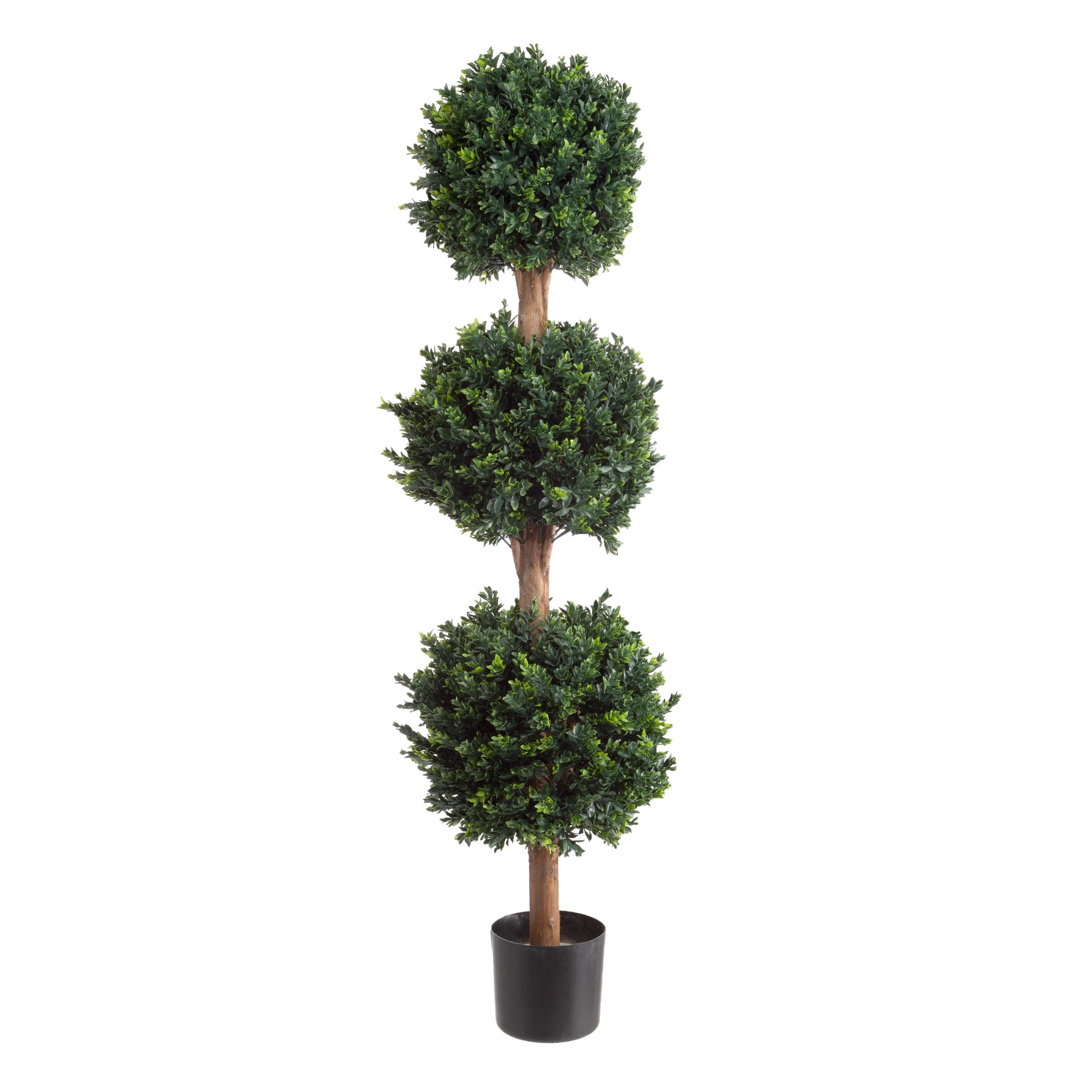 UV Protected Indoor and Outdoor Use Artificial 4ft Boxwood Topiary Single Ball Shape Tree Plant Lollipop Shape Tree
