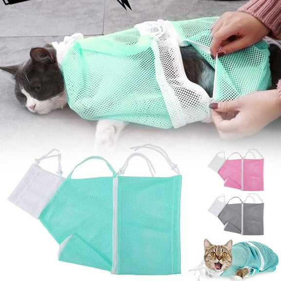 Clerance! Cat Supplies Washing Bags For Pet Bathing Nail Trimm Bath Cat Mesh Bag