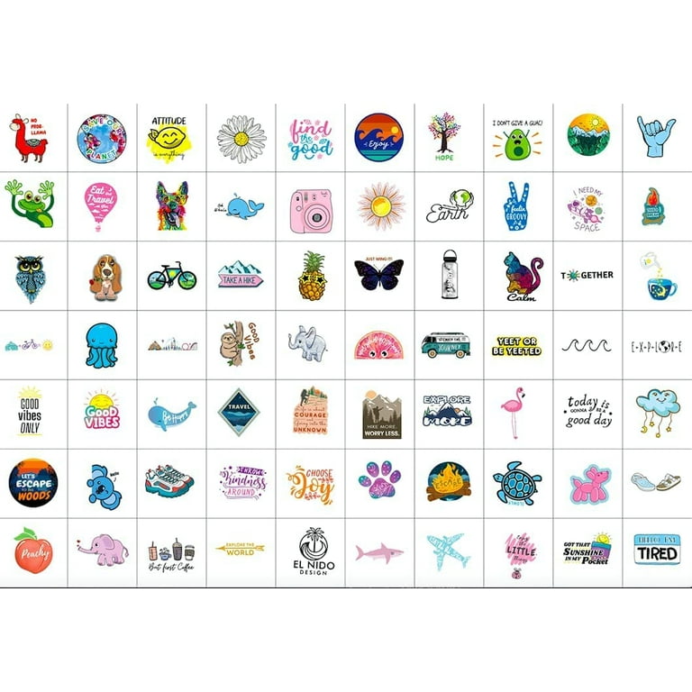 70-210 Stickers for Water Bottles, Sticker Packs, Cute Aesthetic VSCO – El  Nido Design
