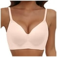thumbnail image 3 of Bras for Women,Comfortable Seamless Full Coverage Bra - Wireless Bras Providing Soft Support in Regular and Plus Sizes,Sports Bras for Women,Beige,L, 3 of 9