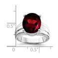 thumbnail image 2 of Primal Gold 14 Karat White Gold 12x10mm Oval Garnet Ring, 2 of 3